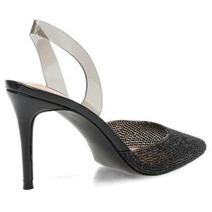 Lucyle Black Crystal Color Vinyl + Matching Stones - Scarpe Décolleté Donna Nere SMSLUCYLE-BLK . STEVE MADDEN 