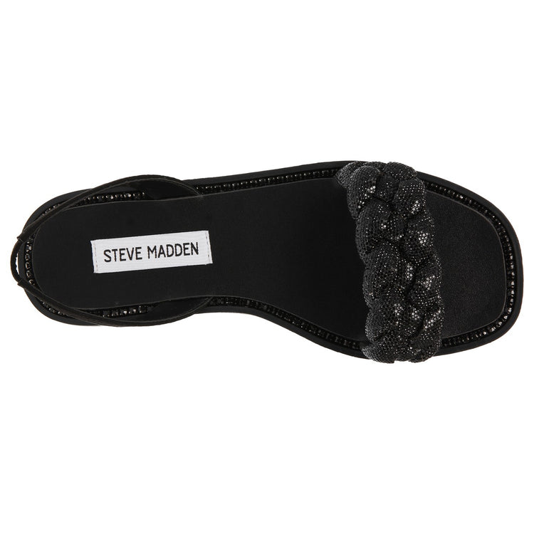 Noles Black Crystal Metallic Fabric w/Matchin - Sandali Donna Neri SMSNOLES-BLK . STEVE MADDEN 