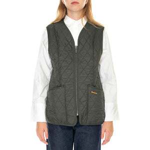 Lady Fleece Betty Dark Olive - Giacca Smanicata Invernale Donna Marrone FW22-LLI0003-OL71 . BARBOUR 