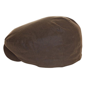 Cheviot Wax Flat Cap Olive - Cappellino a Coppola Marrone FW22-MHA0294-OL11 . BARBOUR 