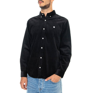 Mens Madison Cord Black / Wax Shirt I029958.K02.XX.03 . CARHARTT WIP 