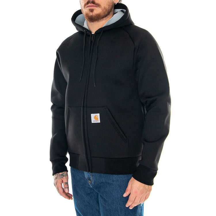 Car-Lux Hooded Jacket Black / Grey - Giacca Invernale Uomo Nera I032935.0GLXX . CARHARTT WIP 