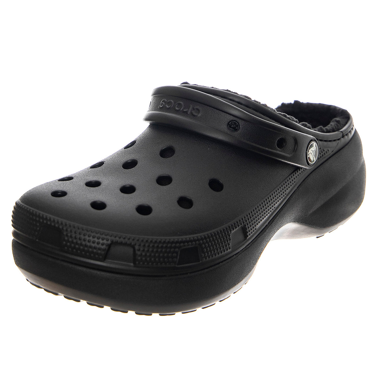 Classic Platform Lined Clog W BLK -  Sandali Donna Neri CR.207938-BLK . CROCS 