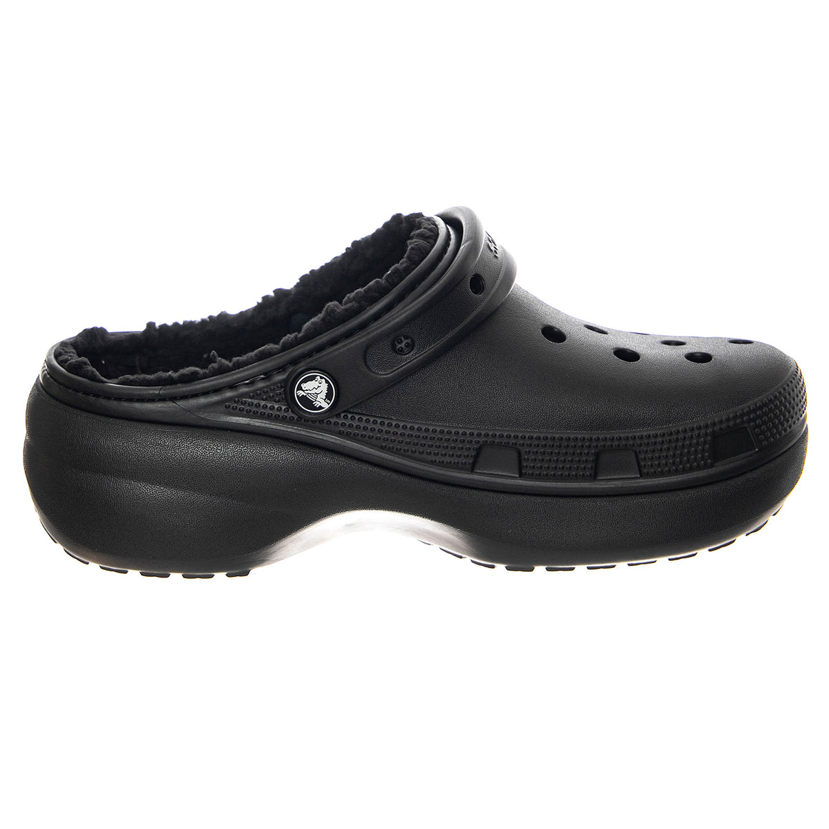 Classic Platform Lined Clog W BLK -  Sandali Donna Neri CR.207938-BLK . CROCS 