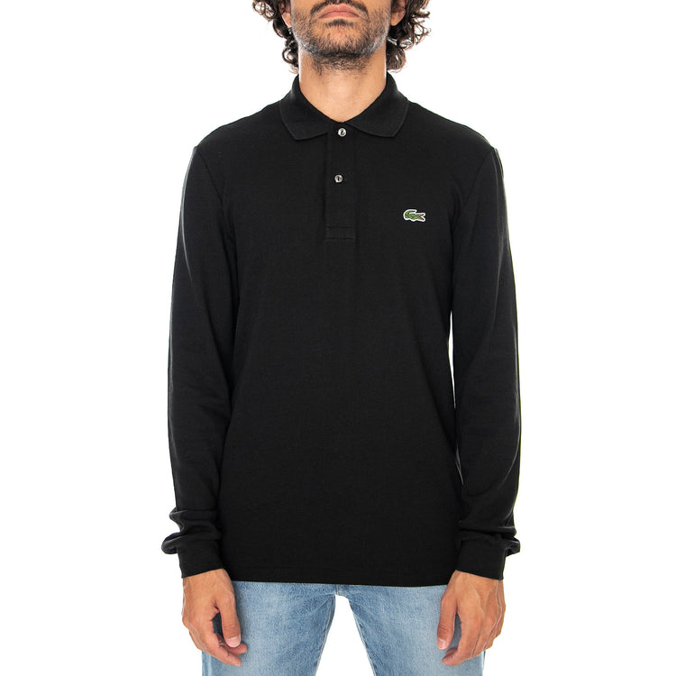 Classic 031 Long Sleeves Polo Shirt Black - Polo Maniche Lunghe Uomo Nera L1312-031 . LACOSTE 