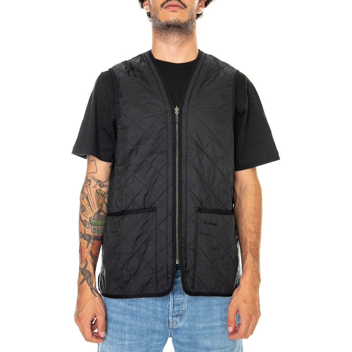 Polarquilt Waistcoat Zip Liner Black - Giacca Smanicata Uomo Nera FW22-MLI0002-BK91 . BARBOUR 