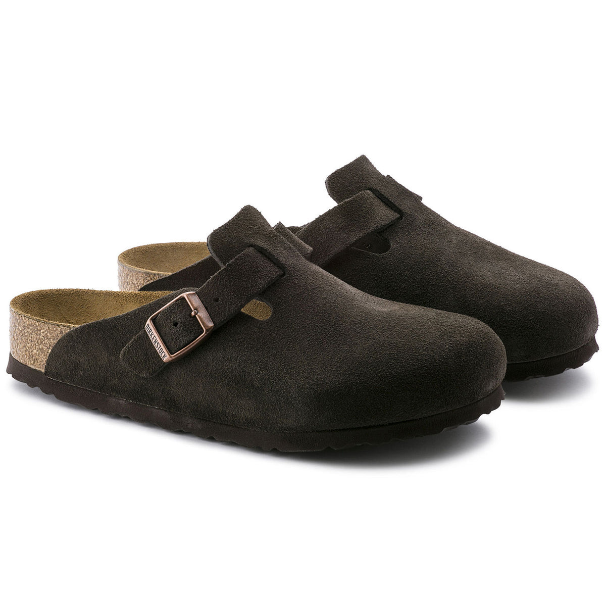 Mens Boston Soft Footbed Mocha Brown Sandals - Narrow Fit 660463 . BIRKENSTOCK 