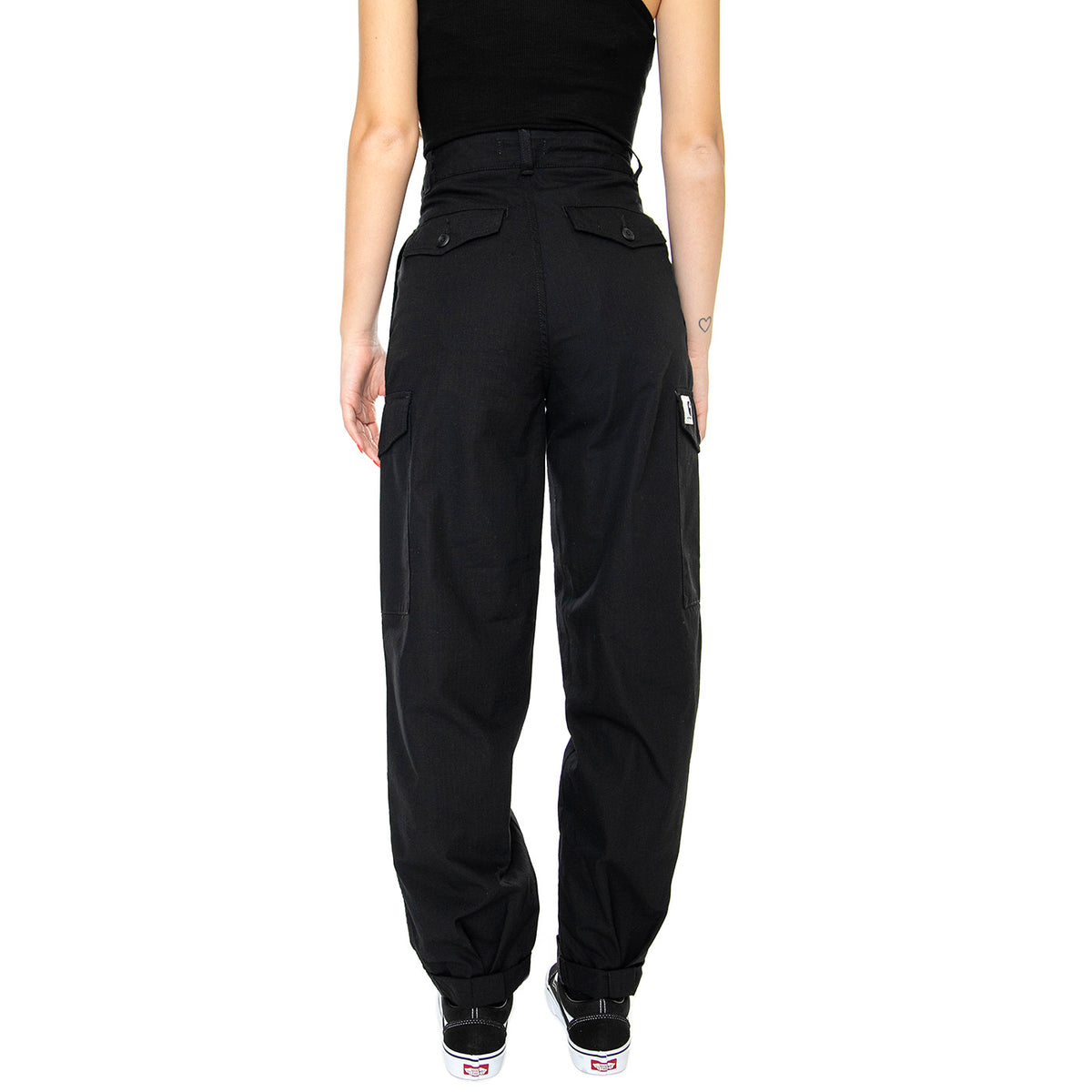 W' Collins Pant Black Rinsed - Pantaloni Cargo Donna Neri I031565-8902 . CARHARTT WIP 