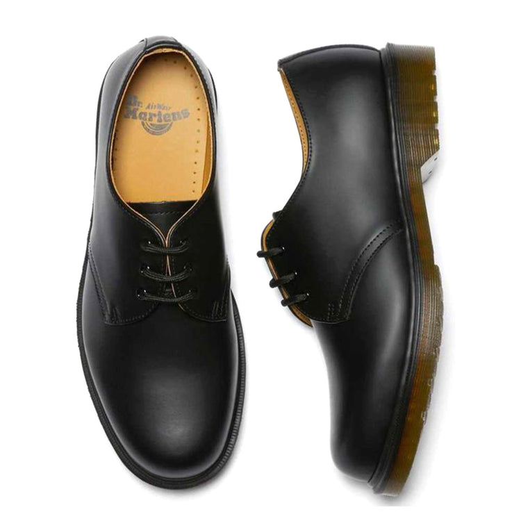 1461 PLAIN WELT SMOOTH - Scarpe Stringate Profilo Basso Uomo / Donna Nere 22115_4 . DR.MARTENS 