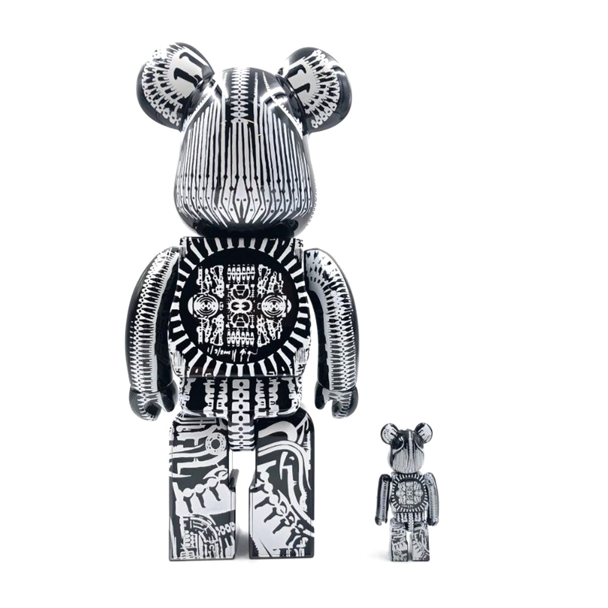 Be@rbrick H.R. Giger Black Chrome Version 100% & 400% - Toy Multicolore MDTGIGER . MEDICOM TOY 