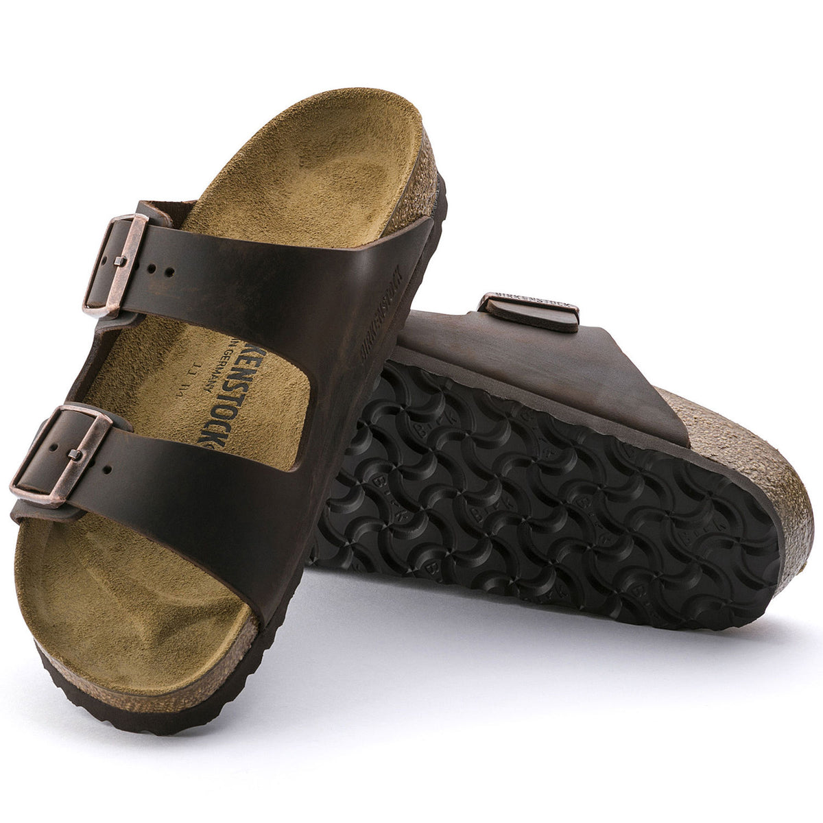 Arizona Habana Oiled Sandals - Leather Brown - Sandali Uomo / Donna Marroni - Calzata Stretta 052533 . BIRKENSTOCK 