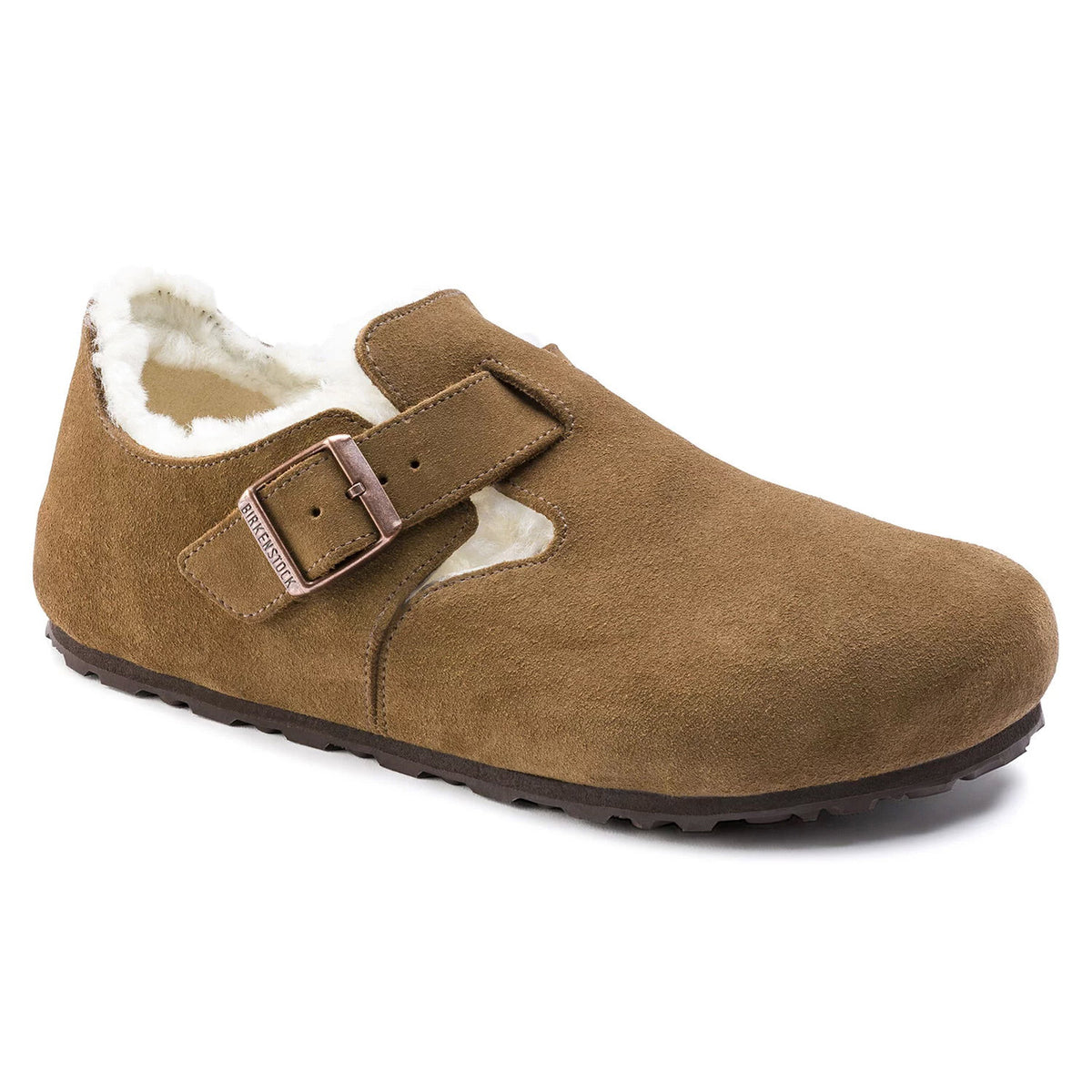 London Shearling - Tea - Scarpe in Pelle Scamosciata Uomo - Calzata Stretta 1014963 . BIRKENSTOCK 