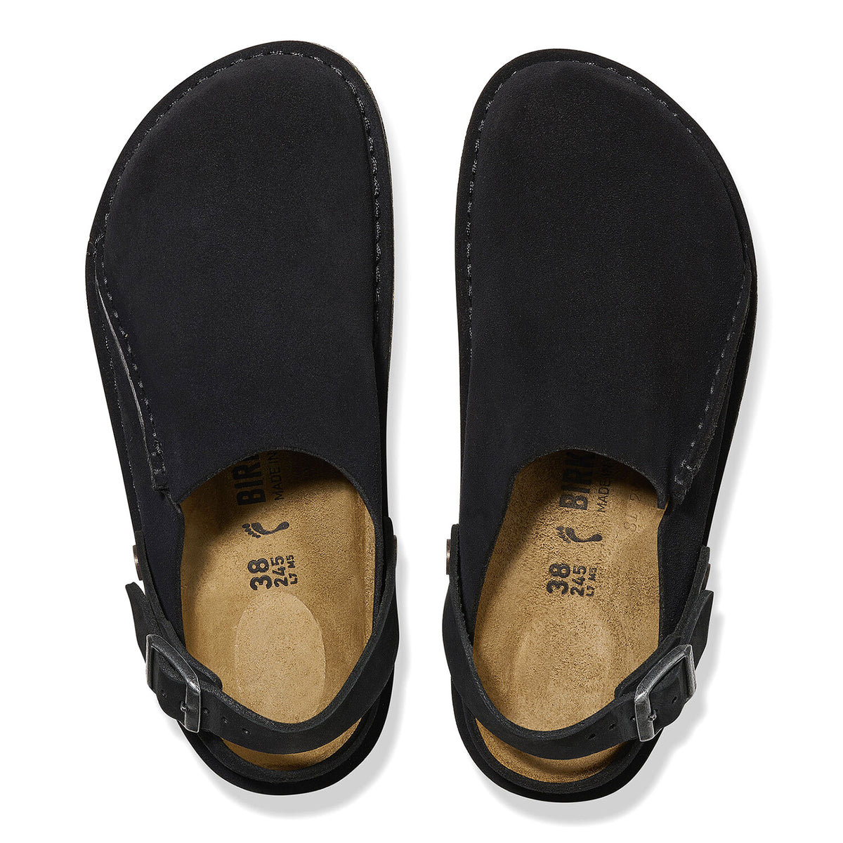 W' Lutry Premium Black, Suede Leather Sandals - Sandali Donna Neri 1025356 . BIRKENSTOCK 