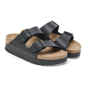 Arizona Platform Black Veg, Birko Flor - Sandali Donna Neri 1027395 . BIRKENSTOCK 