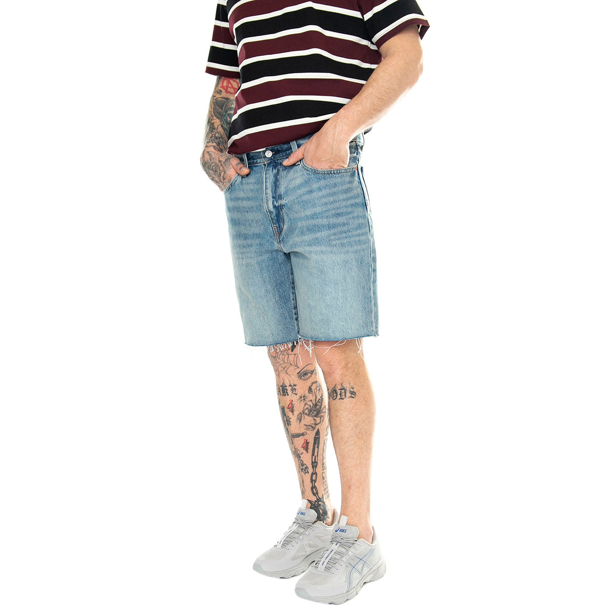 468 Stay Loose Shorts Astro Jam Light Indigo Worn In - Bermuda Denim Jeans Uomo Blu A8461-0003 . LEVIS 