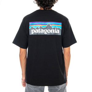 Mn P-6 Logo Respons T-Shirt - Black - Maglietta Girocollo Uomo Nera 38504-BLK . PATAGONIA 