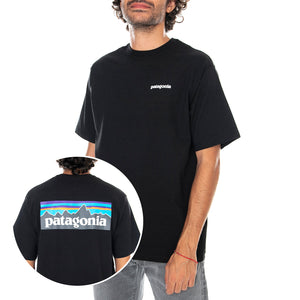 Mn P-6 Logo Respons T-Shirt - Black - Maglietta Girocollo Uomo Nera 38504-BLK . PATAGONIA 