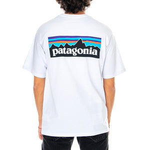 Mn P-6 Logo Responsibili-Tee White - Maglietta Girocollo Uomo Bianca 38504-WHI . PATAGONIA 