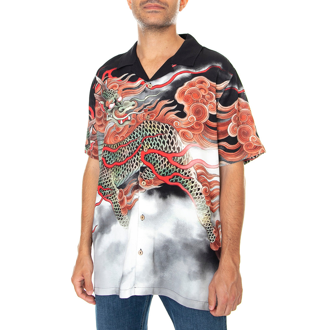 Kirin - Camicia Maniche Corte Uomo Multicolore SHT0049 . DOOMSDAY 