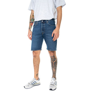 501 Hemmed Blue Eyes - Bermuda Denim Jeans Uomo Blu Dark Indigo / Flat Finish 36512-0152 . LEVIS 
