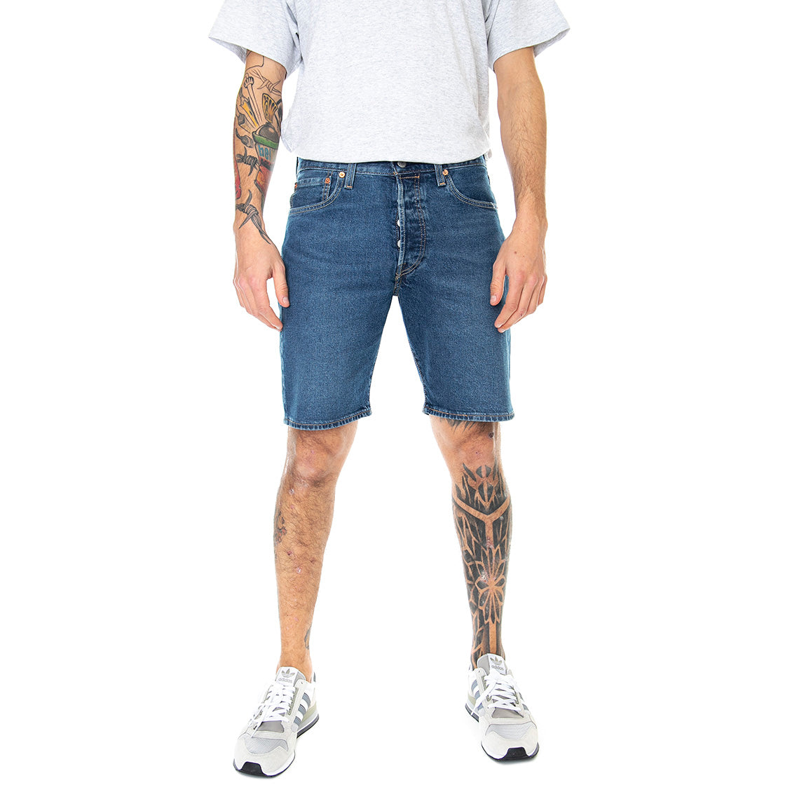 501 Hemmed Blue Eyes - Bermuda Denim Jeans Uomo Blu Dark Indigo / Flat Finish 36512-0152 . LEVIS 