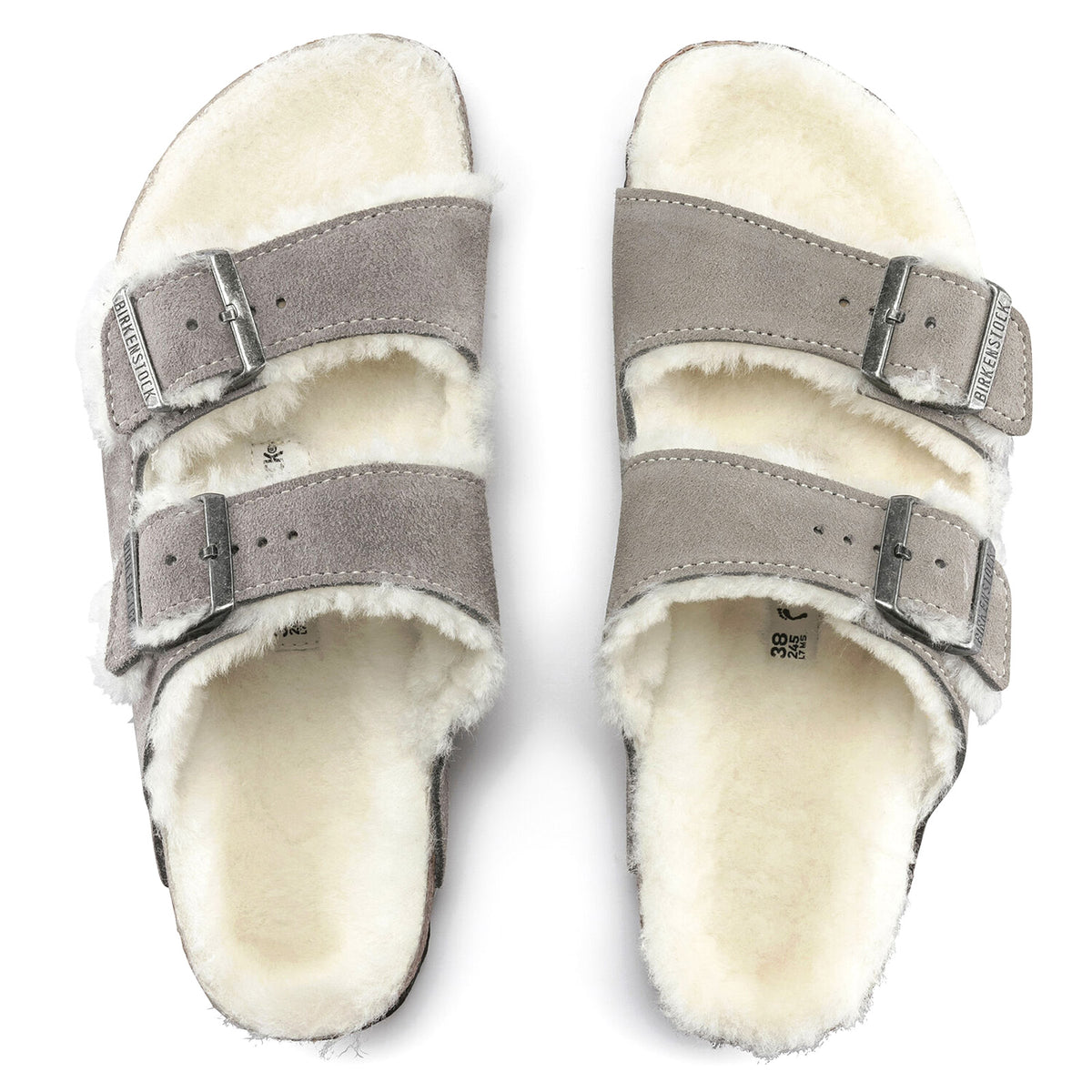 Arizona Shearling - Sandali Donna Grigi - Calzata Stretta 1017403 . BIRKENSTOCK 