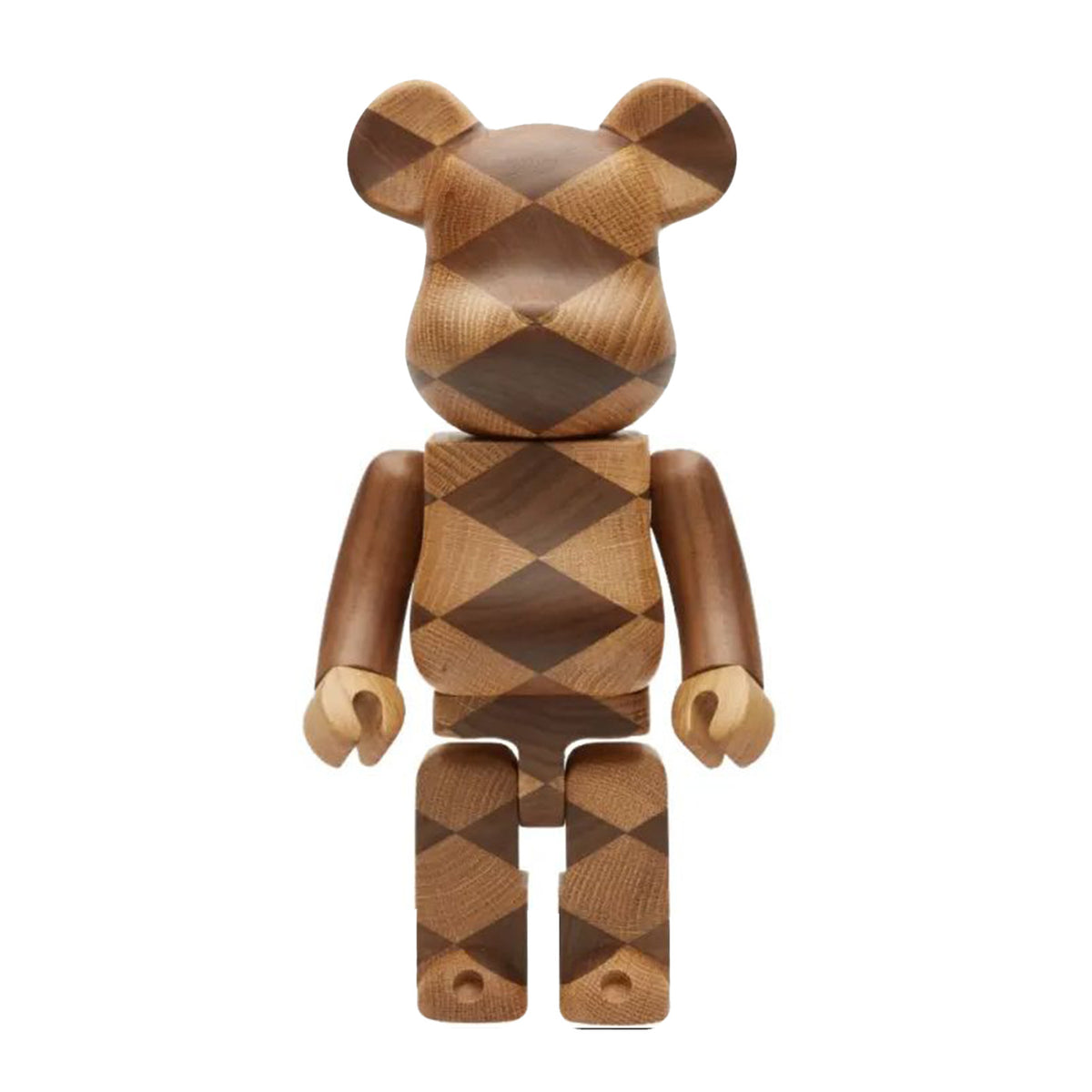 Medicom x Karimoku Woven Wooden Be@rbrick Brown 400% - Toy Medicom Multicolore KARIMOKU . MEDICOM TOY 