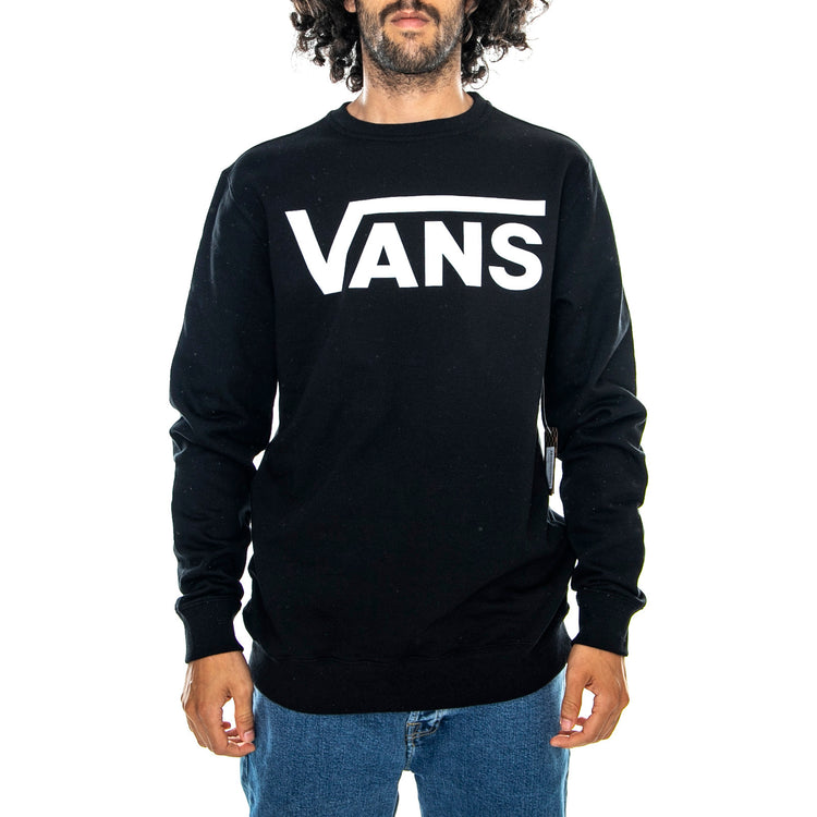 Mn Classic Crew - Black/White - Felpa Girocollo Uomo Nera VN0A456AY281 . VANS 