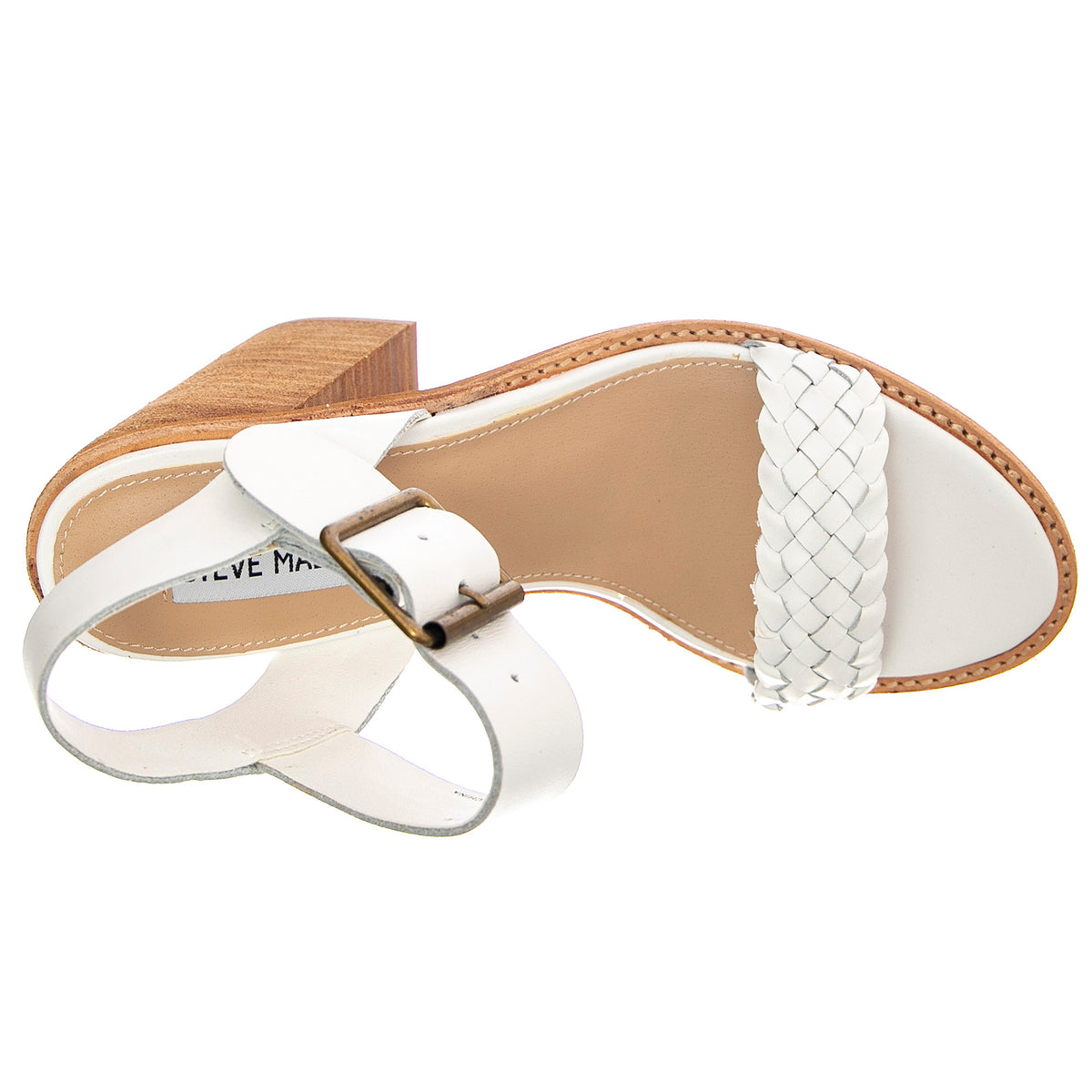 Womens Cadence Sandals - White Leat - Sandali Donna Bianchi CADE01S1-WHITE LEAT . STEVE MADDEN 