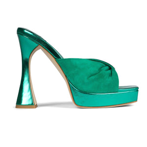HOLLYWEIRD - GREEN MET GREEN SUEDE - Scarpe con Tacco Donna Verdi JC-201L-100-G . JEFFREY CAMPBELL 