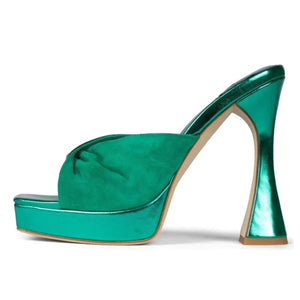 HOLLYWEIRD - GREEN MET GREEN SUEDE - Scarpe con Tacco Donna Verdi JC-201L-100-G . JEFFREY CAMPBELL 