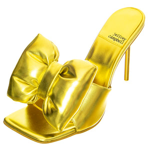 BOW-DOWN GREEN METALLIC PU - Scarpe con Tacco Donna Verdi JCSJC-932-1-12- GR . JEFFREY CAMPBELL 