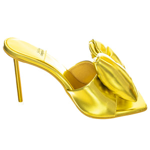 BOW-DOWN GREEN METALLIC PU - Scarpe con Tacco Donna Verdi JCSJC-932-1-12- GR . JEFFREY CAMPBELL 