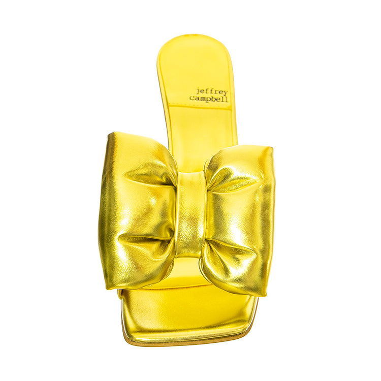 BOW-DOWN GREEN METALLIC PU - Scarpe con Tacco Donna Verdi JCSJC-932-1-12- GR . JEFFREY CAMPBELL 