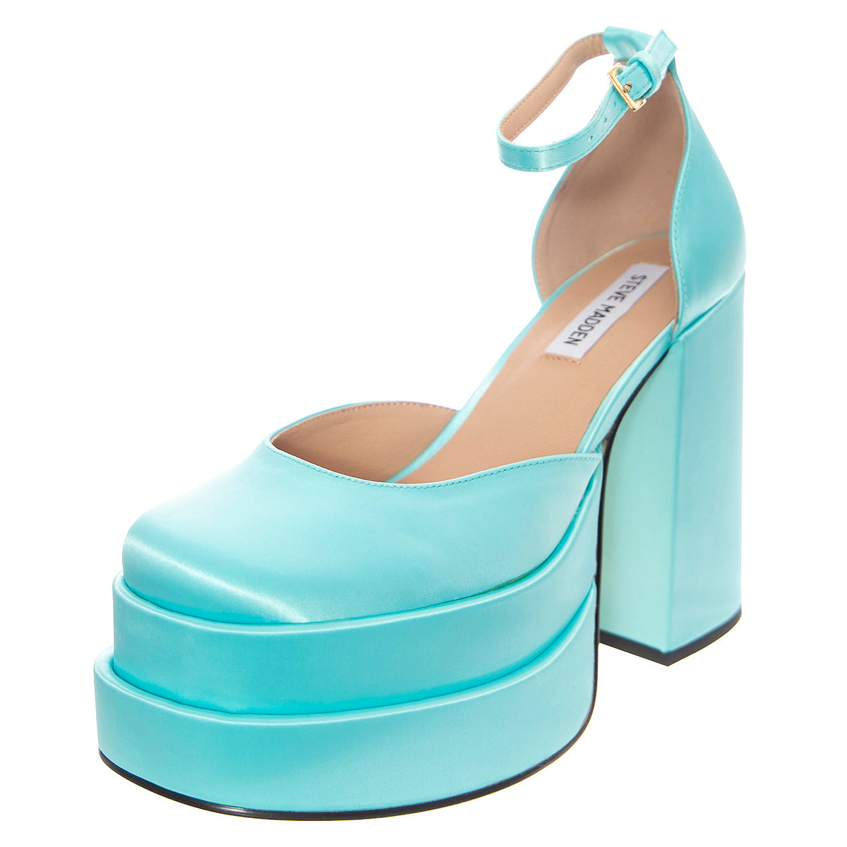 W' Charlize Blue Satin - Sandali Donna Blu SMSCHARLIZE-BLU . STEVE MADDEN 
