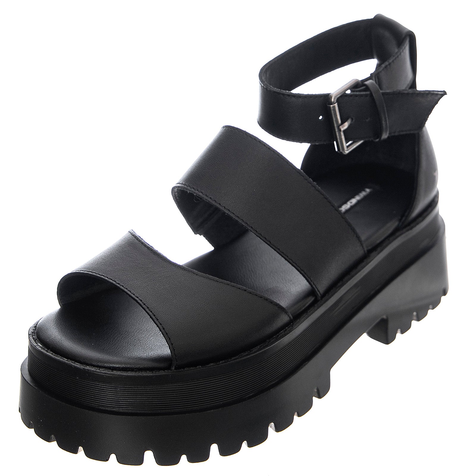 WOMENS THRILLED SANDALS BLACK PIGMENT - Sandali Donna Neri WSSTHRILLED-BLK . WINDSOR SMITH 