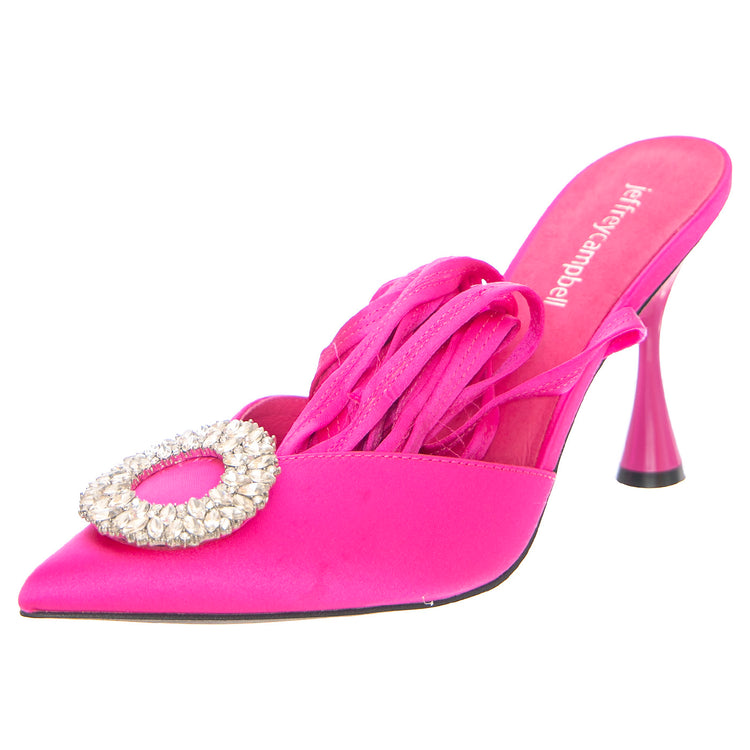 W' Angleina-O Fuchsia Satin / Silver Sandals - Sandali Donna Rosa JC-ANGELINAFUC . JEFFREY CAMPBELL 