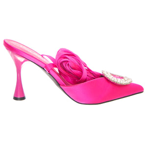 W' Angleina-O Fuchsia Satin / Silver Sandals - Sandali Donna Rosa JC-ANGELINAFUC . JEFFREY CAMPBELL 