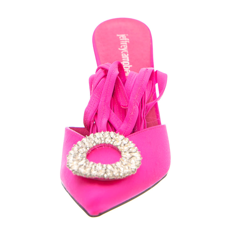 W' Angleina-O Fuchsia Satin / Silver Sandals - Sandali Donna Rosa JC-ANGELINAFUC . JEFFREY CAMPBELL 