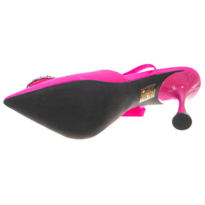 W' Angleina-O Fuchsia Satin / Silver Sandals - Sandali Donna Rosa JC-ANGELINAFUC . JEFFREY CAMPBELL 