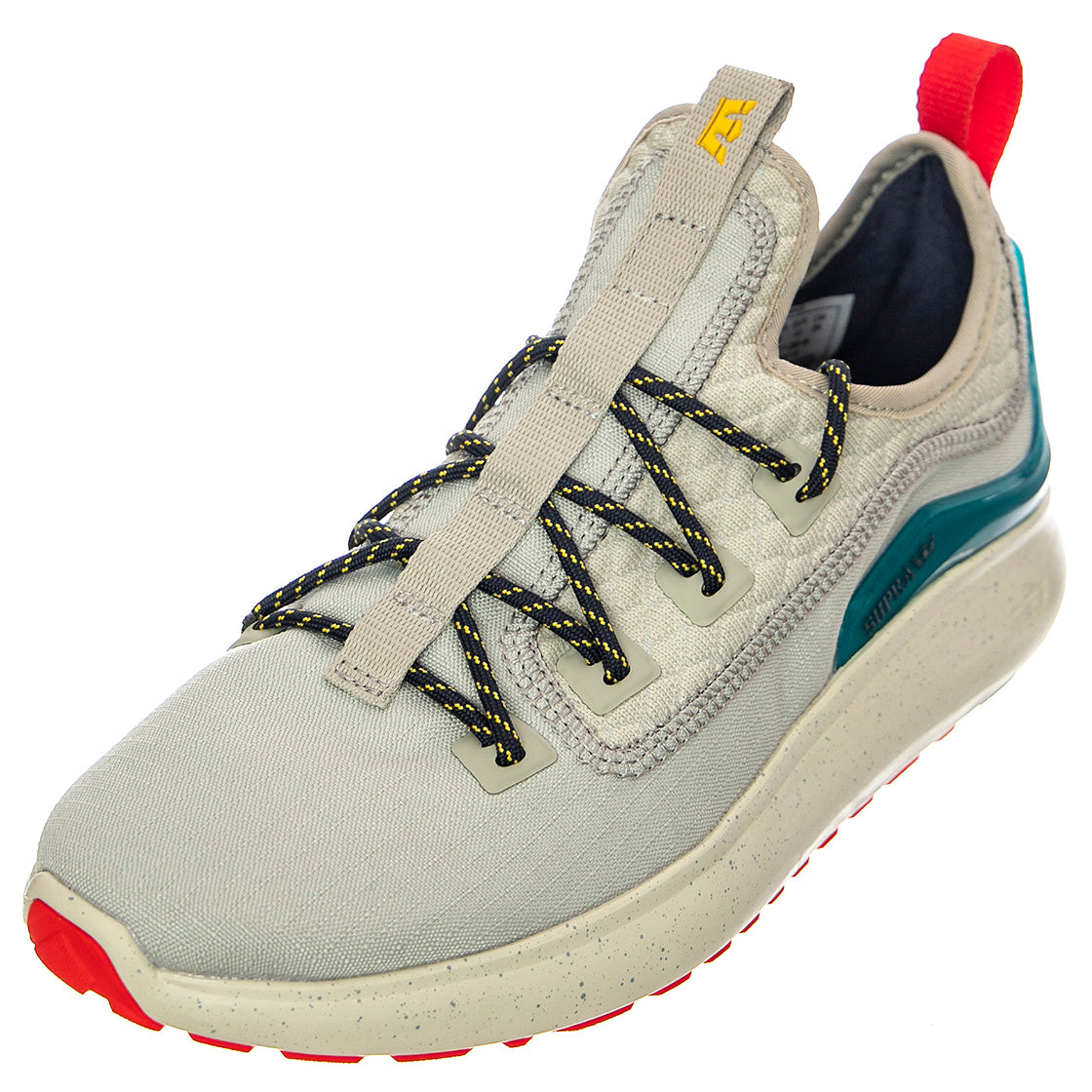 Factor Xt - Scarpe Stringate Profilo Basso Uomo Multicolore / Grigie / Stone / Teal FACTOR XT Stone/Teal-Dk Grey . SUPRA 