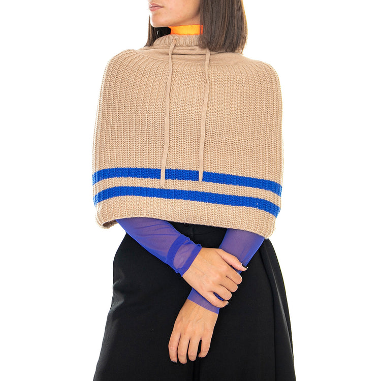 Breeze Collar Velox Sweater- Camel - Coprispalle Donna Beige 19WWV00018-3021 . MARIOS 