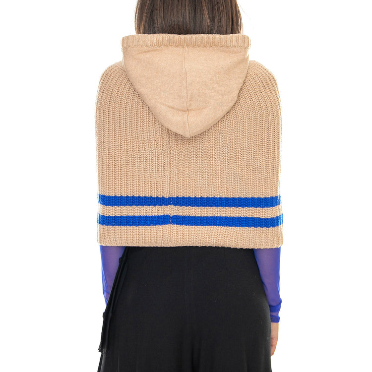 Breeze Collar Velox Sweater- Camel - Coprispalle Donna Beige 19WWV00018-3021 . MARIOS 