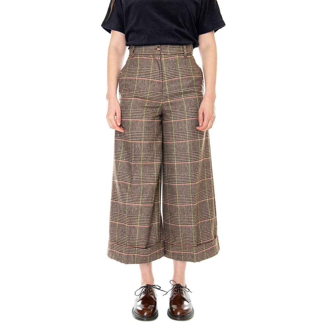 921SD25029 - Pantalone con Cintura Marrone / Beige 921SD25029 -929027-01 . ALESSIA SANTI 