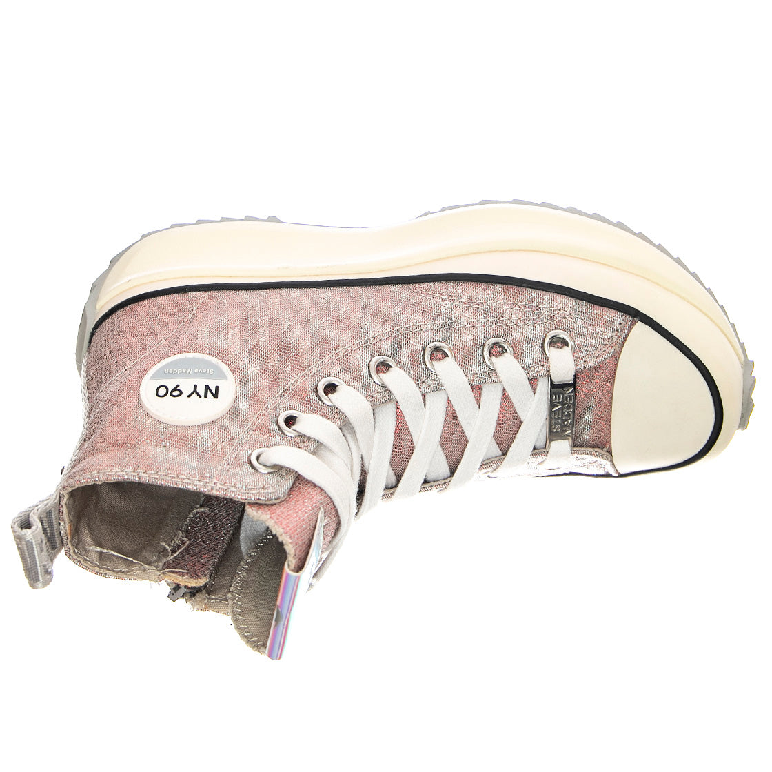 Shark - Scarpe Stringate Profilo Alto Donna Multicolore / Glitter SMPSHARK-PNKGLI . STEVE MADDEN 