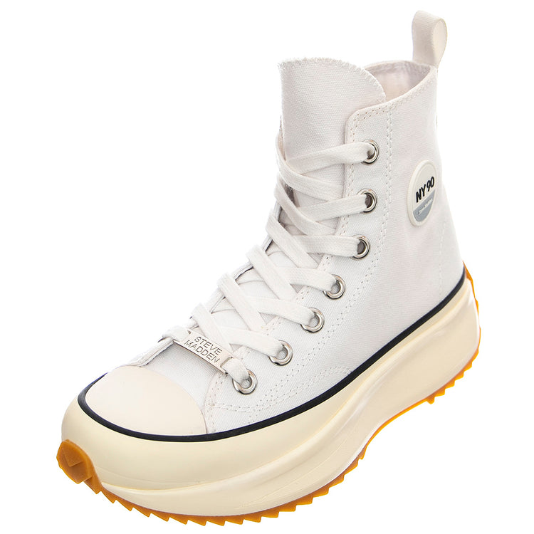 Shark - Scarpe Stringate Profilo Alto Donna Bianche SMPSHARK-WHTC . STEVE MADDEN 