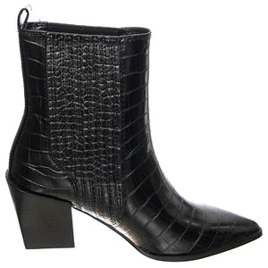 Renewed - Stivaletti Profilo alla Caviglia Donna Neri / Croco SMSRENEWED-BLK . STEVE MADDEN 