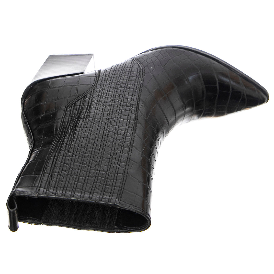 Renewed - Stivaletti Profilo alla Caviglia Donna Neri / Croco SMSRENEWED-BLK . STEVE MADDEN 