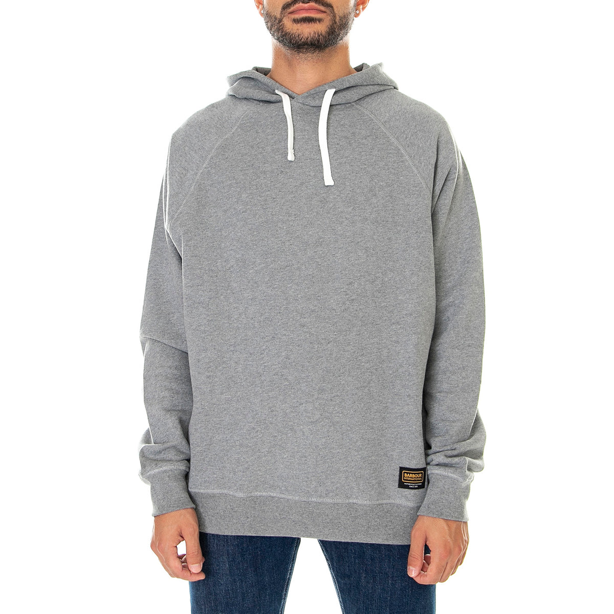 Trial Hoodie Grey Marl - Felpa con Cappuccio Uomo Grigia 222MMOL0406-GY52 . BARBOUR 