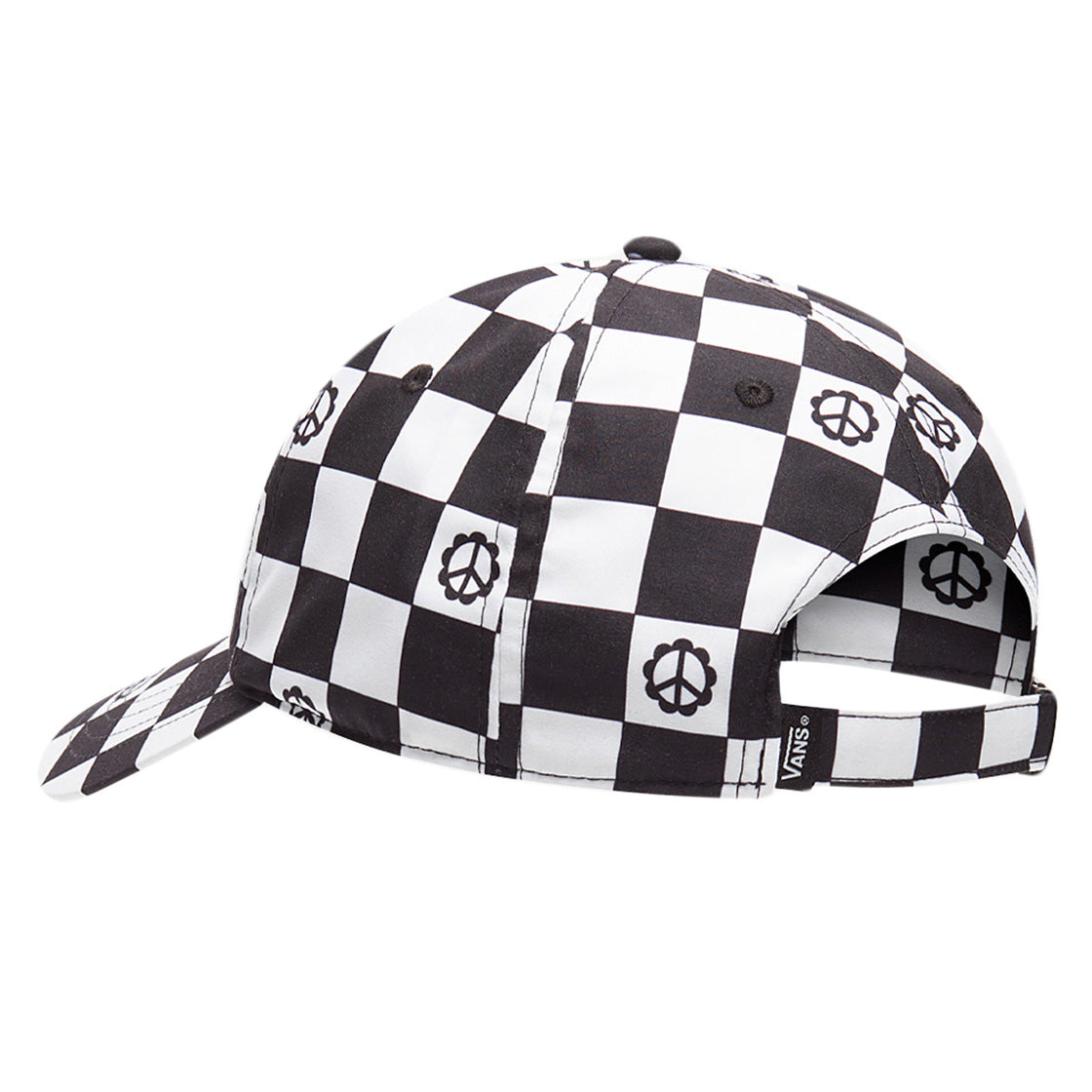 Wm Court Side Printed Hat Califas Ditsy White / Black / Lilas - Cappellino con Visiera Bianco / Nero / Checkerbaord VN0A34GRY0J1 . VANS 